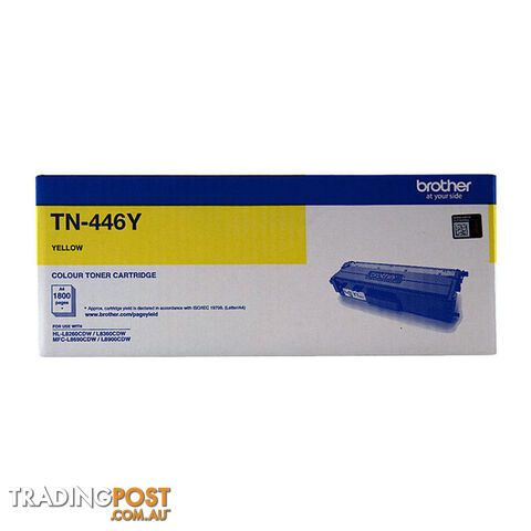 Brother TN-446Y Colour Laser - Super High Yield Yellow - HL-L8360CDW, MFC-L8900CDW - 6,500 Pages