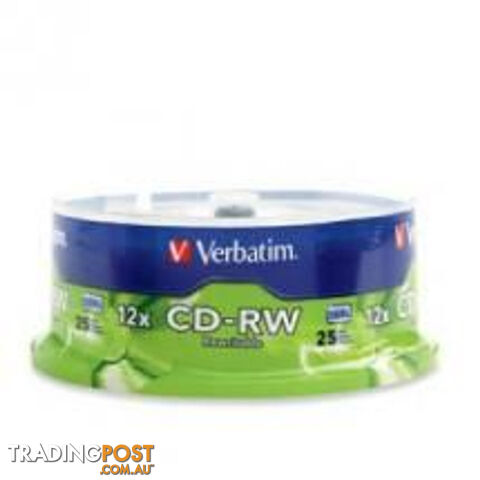 VERBATIM CD-RW 700MB 25Pack of Spindle 12x