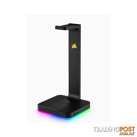 Corsair Gaming ST100 RGB - Headset Stand with 71 Surround Sound Built in 35mm analog input Dual USB 31 ports