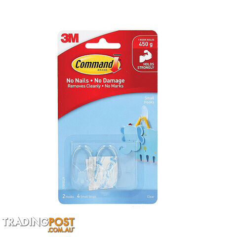 COMMAND Hook 17092CLR Small Pack of 2 Box of 6