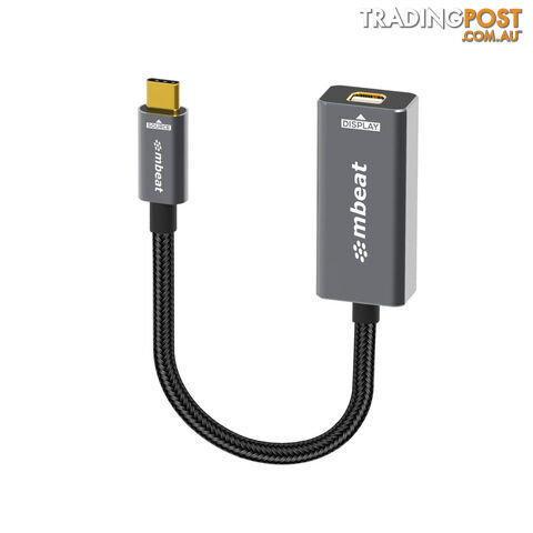 MBEAT Tough Link USB-C to Mini DisplayPort Adapter Host Interface: USB-C 3.2 Gen 2 Up to 4K@60Hz (3840Ã2160)