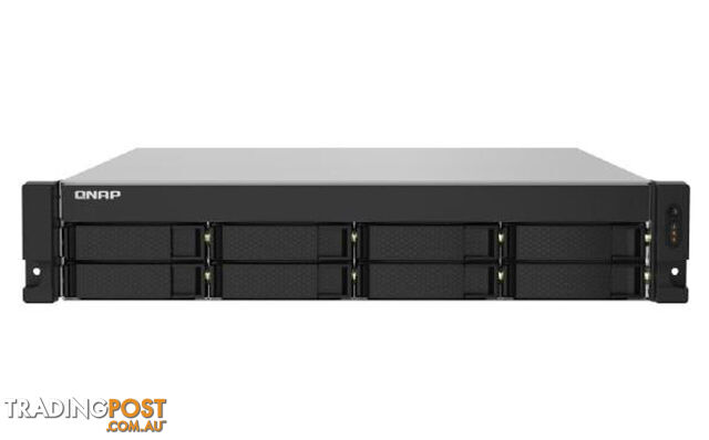 QNAP 8-Bay AL324 quad-core 1.7 GHz rackmount NAS with 250W redundant PSU, 4GB DDR4 UDIMM RAM, SATA 6Gb/s, 2x 10GbE SFP+, 2x 2.5GbE, 1x PCIe G2x2 slot