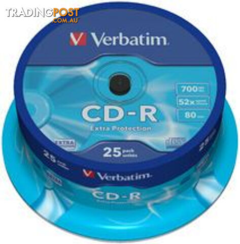 VERBATIM CD-R 700MB 25Pack of Spindle 52x