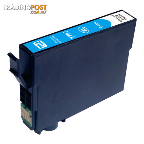 Cyan Compatible Inkjet Cartridge Replacement for 702XL Cyan