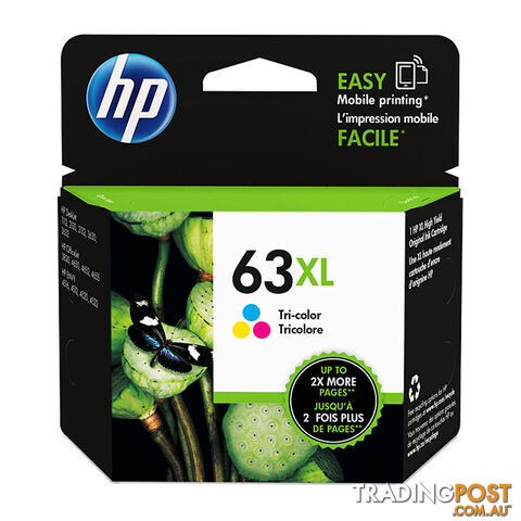 HP 63XL Tri Color Ink F6U63AA