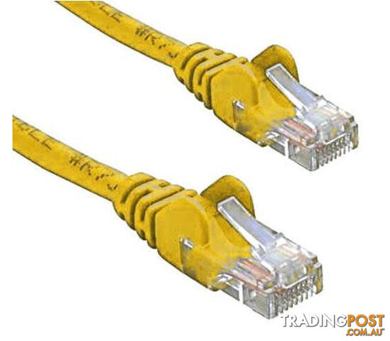 8WARE CAT5e Cable 5m - Yellow Color Premium RJ45 Ethernet Network LAN UTP Patch Cord 26AWG CU Jacket