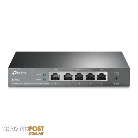 TP-LINK TL-R605 SafeStream Gigabit Multi-WAN VPN Router PPPoE 1 WAN 3 Changeable WAN/LAN Ports 10BASE-T, Centralised Cloud, OMADA