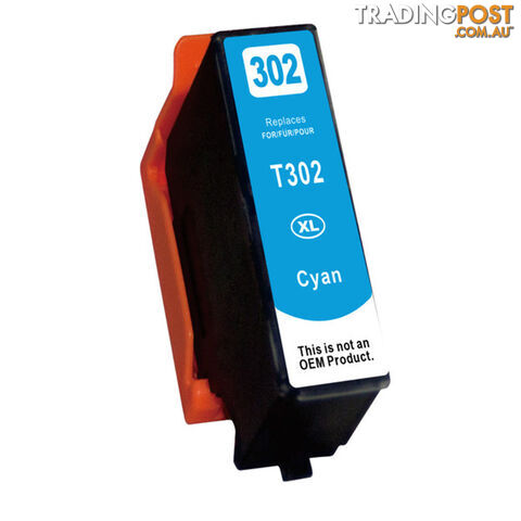 Cyan Compatible Inkjet Cartridge Replacement for 302XL Cyan
