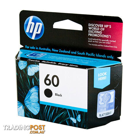 HP 60 Black Ink CC640WA