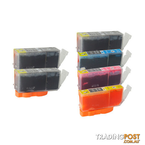 PGI-5 CLI-8 Compatible Inkjet Cartridge Set 6 Ink Cartridges