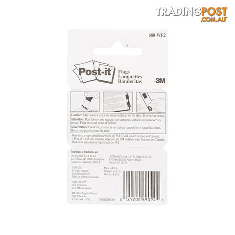 POST-IT Flag 680-WE2 Whitet Pack of 2 Box of 6