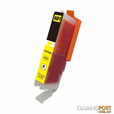 Premium Yellow Compatible Inkjet Cartridge Replacement for CLI-681YXL