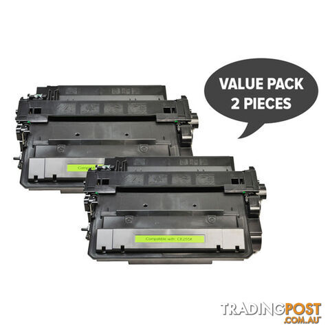 HP Compatible CE255X 55X Premium Generic Toner X 2