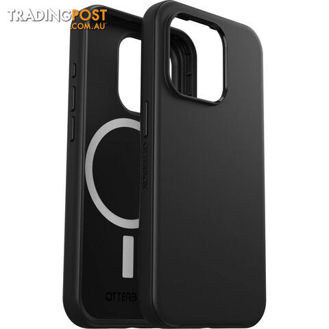 OTTERBOX Symmetry+ MagSafe Apple iPhone 15 Pro (6.1') Case Black - (77-92836), Antimicrobial, DROP+ 3X Military Standard, Raised Edges