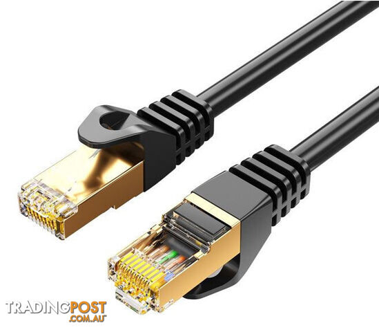 8WARE CAT7 Cable 5m - Black Color RJ45 Ethernet Network LAN UTP Patch Cord Snagless