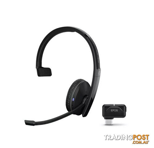 SENNHEISER | Sennheiser Adapt 231 on-ear, single-sided BluetoothÂ© headset with USB-C dongle, UC optimised and Microsoft Teams certified, Noise-canceling mic