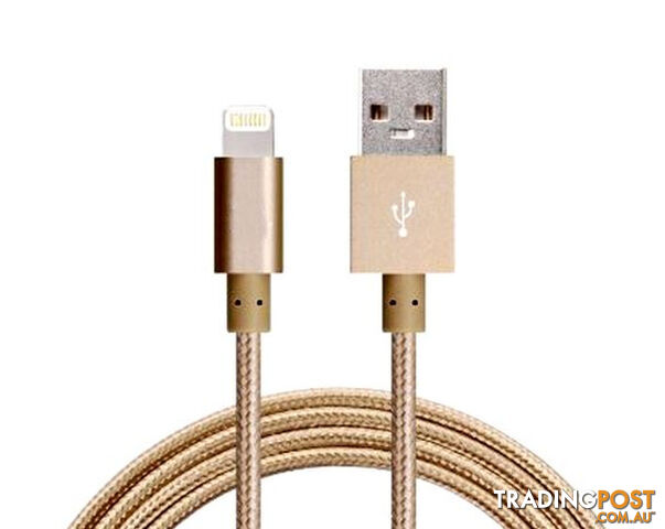 ASTROTEK 2m USB Lightning Data Sync Charger Gold Color Cable for iPhone 7S 7 Plus 6S 6 Plus 5 5S iPad Air Mini iPod