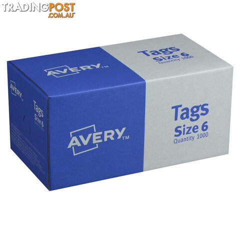 AVERY Buff Ship Tags Size6 Box of 1000