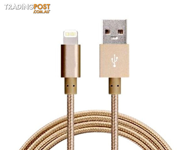 ASTROTEK 1m USB Lightning Data Sync Charger Gold Color Cable for iPhone 7S 7 Plus 6S 6 Plus 5 5S iPad Air Mini iPod