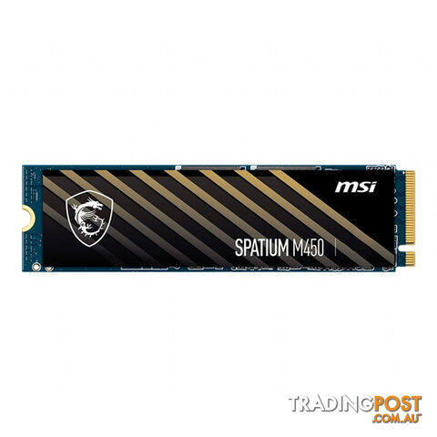 MSI SPATIUM M450 NVMe M.2 SSD 500GB 3600 MB/s Read, 2300 MB/s Write, PCI-E 4.0, 300 TBW, 5 Year