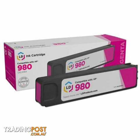 HP Compatible Premium Pigment Magenta Remanufactured Cartridge Replacement for 980 Magenta