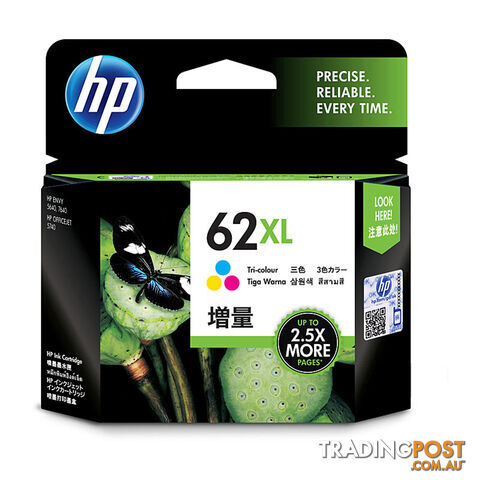 HP 62XL Original Tri Colour Ink C2P07AA - 415 Pages