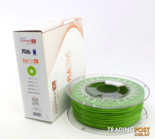 PLA Filament Copper 3D PLActive - Innovative Antibacterial 2.85mm 50gram Apple Green Color 3D Printer Filament