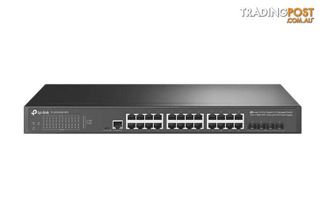 TP-LINK TL-SG3428X-UPS JetStream 24-Port Gigabit L2+ Managed Switch with 4 10GE SFP+ Slots and UPS Power Supply (Project Only)