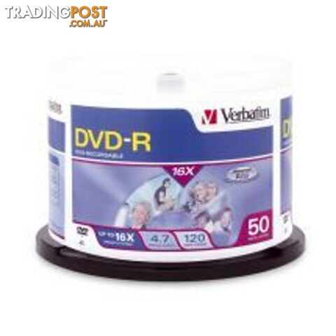 VERBATIM DVD-R 4.7GB 50pk Spindle 16x