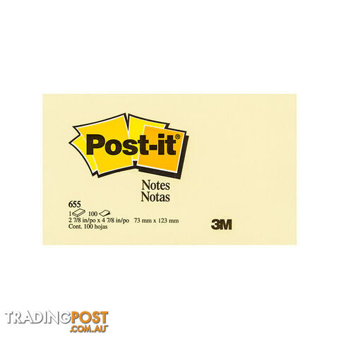 POST-IT Note 655 Yellow 73X123 Box of 12