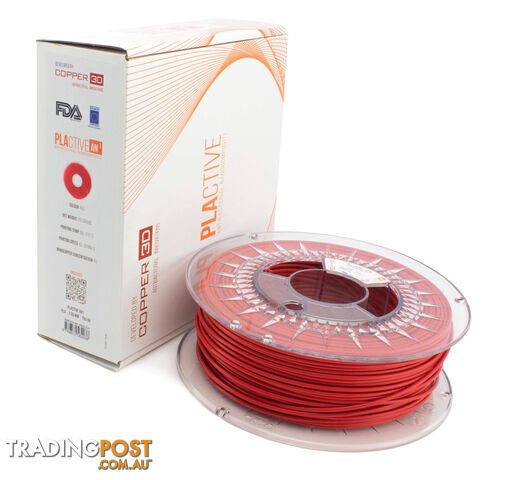 PLA Filament Copper 3D PLActive - Innovative Antibacterial 1.75mm 250gram Classic Red Color 3D Printer Filament