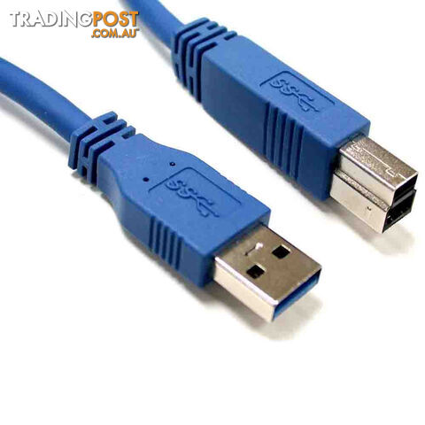 8WARE USB 3.0 Cable 3m A to B Male to Male Blue