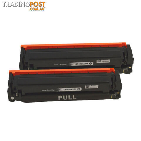 HP Compatible CF400A 201A Premium Generic Black Toner Cartridge x 2