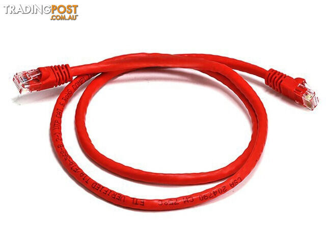 8WARE Cat6a UTP Ethernet Cable 2m Snagless Red