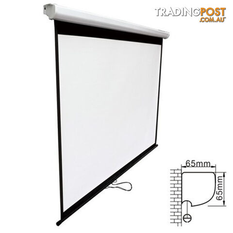 BRATECK Projector Standard Auto-lock Manual Projection Screen-108 2.40X 1.35M /16:9 Ratio