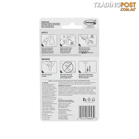 COMMAND Hook17006CLR Mini Pack of 6 Box of 6