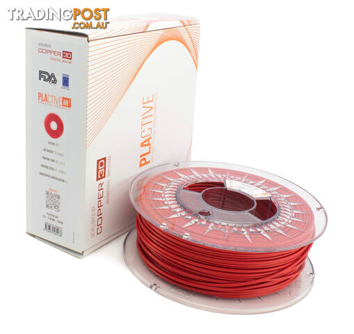 PLA Filament Copper 3D PLActive - Innovative Antibacterial 2.85mm 50gram Classic Red Color 3D Printer Filament