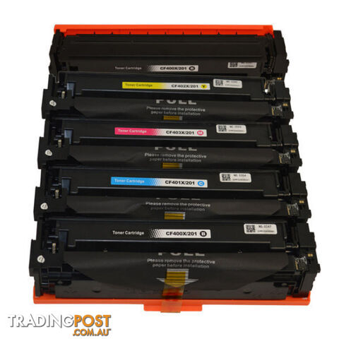 HP Compatible CF400X 201X Series Premium Generic Toner Cartridge Plus Extra Black Set 5 Cartridges