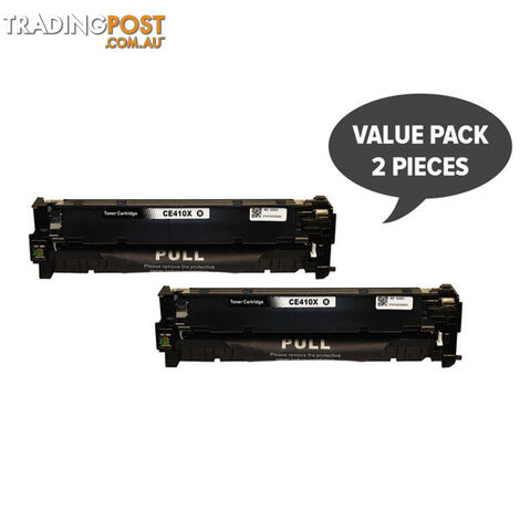 HP Compatible 2 x CE410X 305X Premium Generic Black Toner