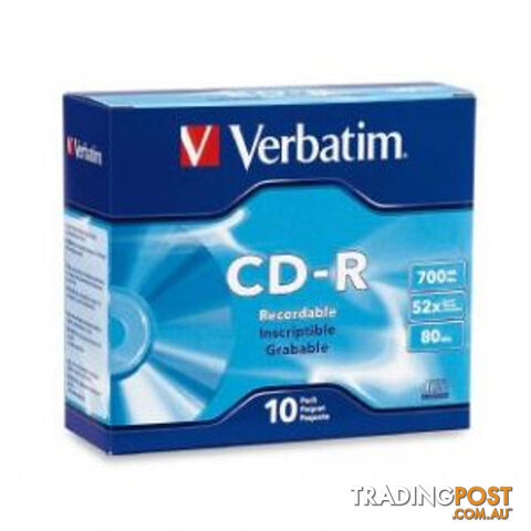 VERBATIM CD-R 700MB 10Pack of Slim Case 52x