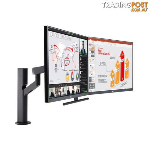 LG 27'' 27QP88DBS QHD IPS Ergo Dual Monitor - 2560x1440 (16:9) / 5ms / 75Hz / VESA