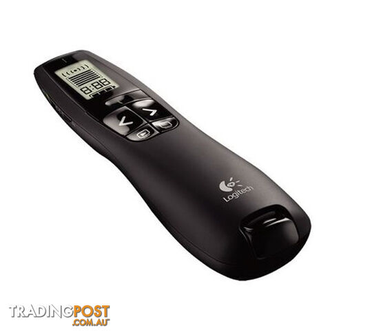 Logitech R800 Laser Presentation Remote LCD display time tracking 30m Range, 2.4GHz Instuitive slideshow controls MILT-R700PRO 910-003508