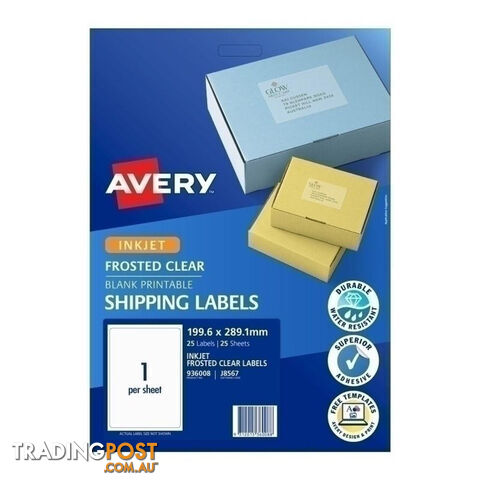 AVERY IJ LbClr J8567 1UP Pack of 25 Box of 5