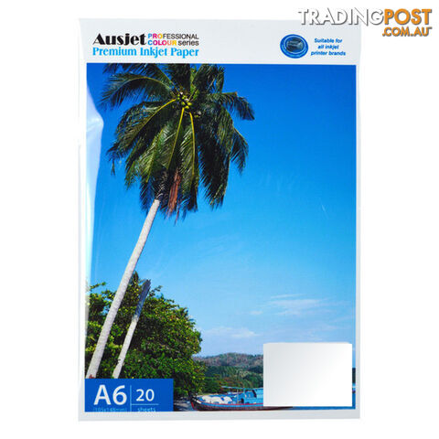 AUSTiC 115gsm A6 Sticker Glossy Photo Paper 20 Sheets