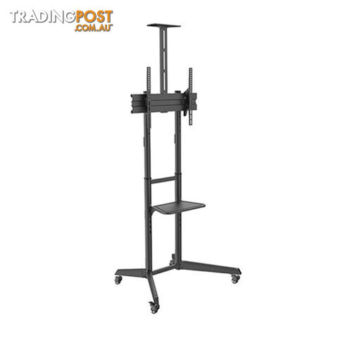 BRATECK Versatile & Compact Steel TV Cart with top and center shelf for 37'-70' TVs Up to 50kg