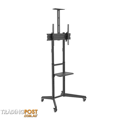 BRATECK Versatile & Compact Steel TV Cart with top and center shelf for 37'-70' TVs Up to 50kg