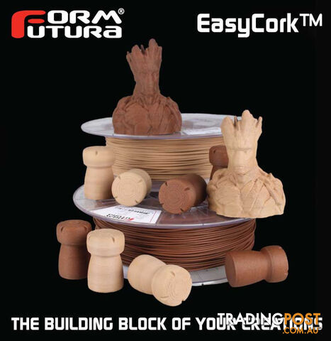 Cork-filled PLA based filament EasyCork 2.85mm Light 500 gram 3D Printer Filament