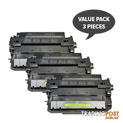 HP Compatible CE255X Premium Generic Toner X 3