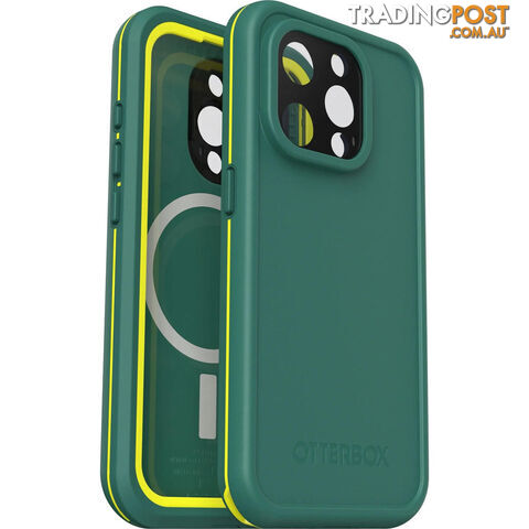 OTTERBOX Fre MagSafe Apple iPhone 15 Pro (6.1') Case Pine (Green) - (77-93406), DROP+ 5X Military Standard,2M WaterProof,Built-In Screen Protector
