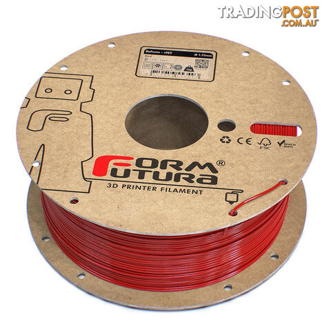 Glass feel recycled PETG Filament ReForm - rPET 1.75mm 1000 gram Red 3D Printer Filament